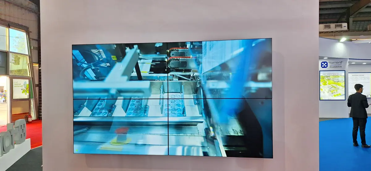LFD video wall installed at an exhibition stand
