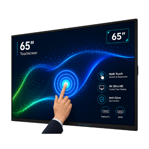 65 inch touchscreen panel rental Ahmedabad with interactive display and touch technology