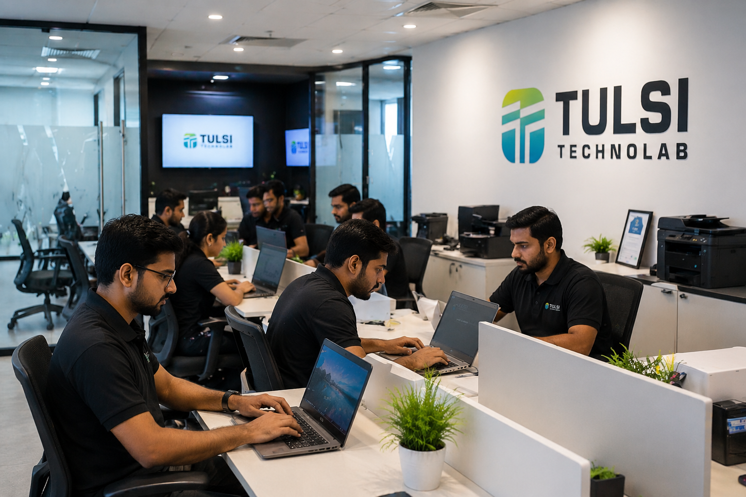 Professional IT and AV solutions team in Ahmedabad