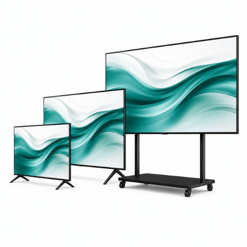 LED TV Rental Ahmedabad with floor stand for corporate event and exhibition