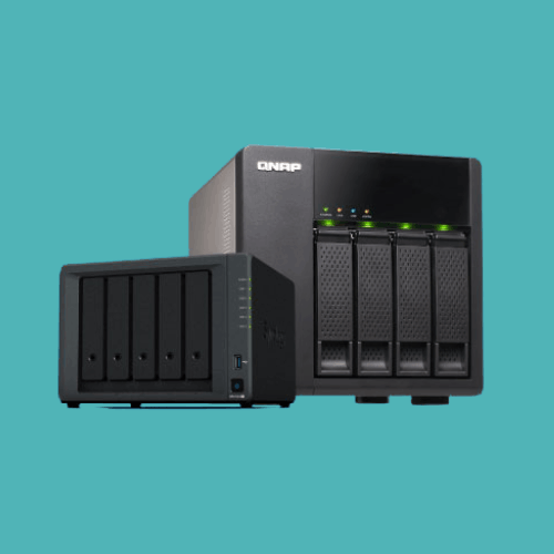 Enterprise server rack setup in data center