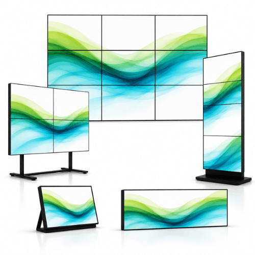 Videowall rental Ahmedabad with LFD LCD videowall and Samsung narrow bezel display